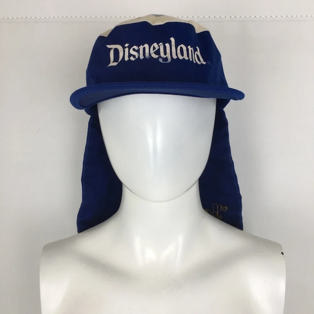 Vintage Walt Disney Productions Disneyland Hat Painters Neck Flap Mickey Mouse